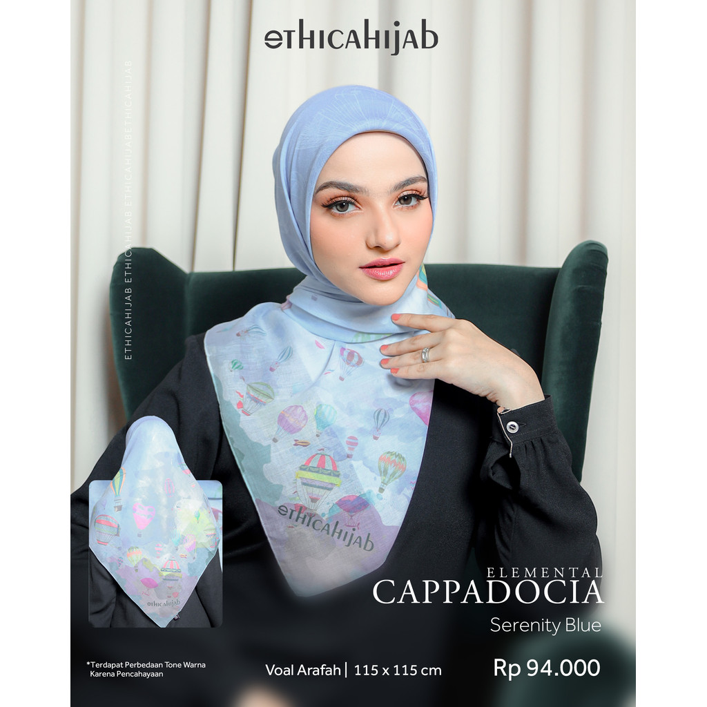 Koleksi Najmi / Ethicahijab Elemental Cappadocia / Voal Hijab Segiempat Motif Premium Elemental Capp