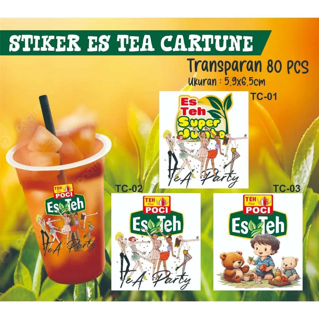 

STIKER ES TEA CARTUNE 80 PCS