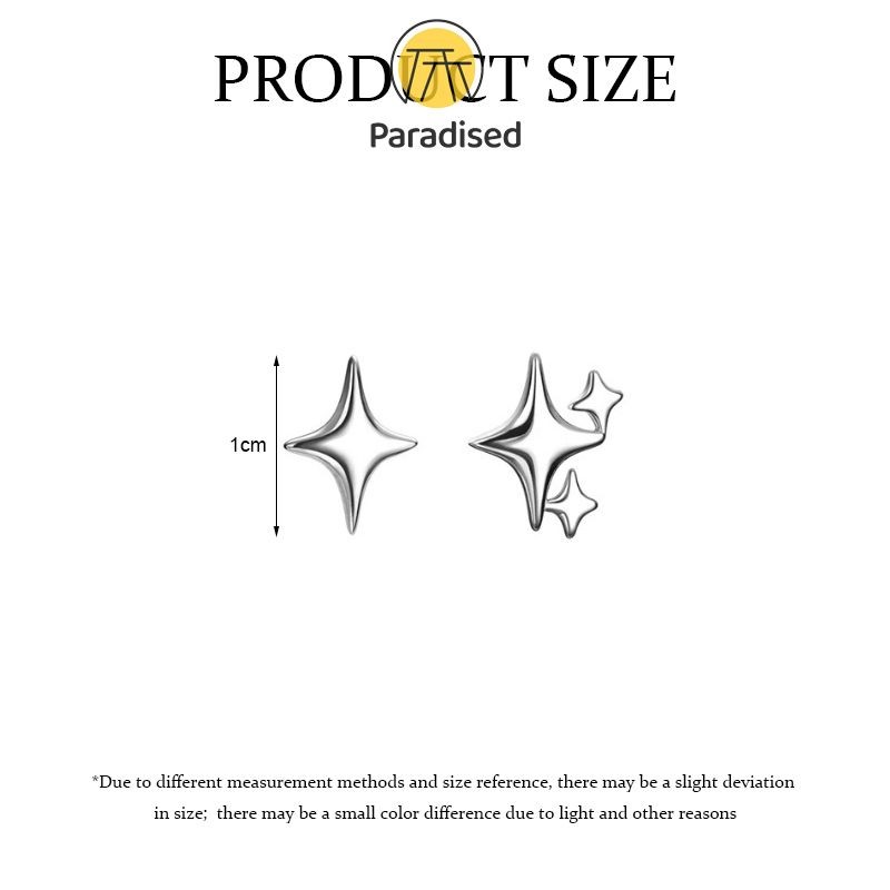 S925 Silver Stitch Earrings Women Niche Simple High-end Earrings Trendy Ins Style Earrings Paradised