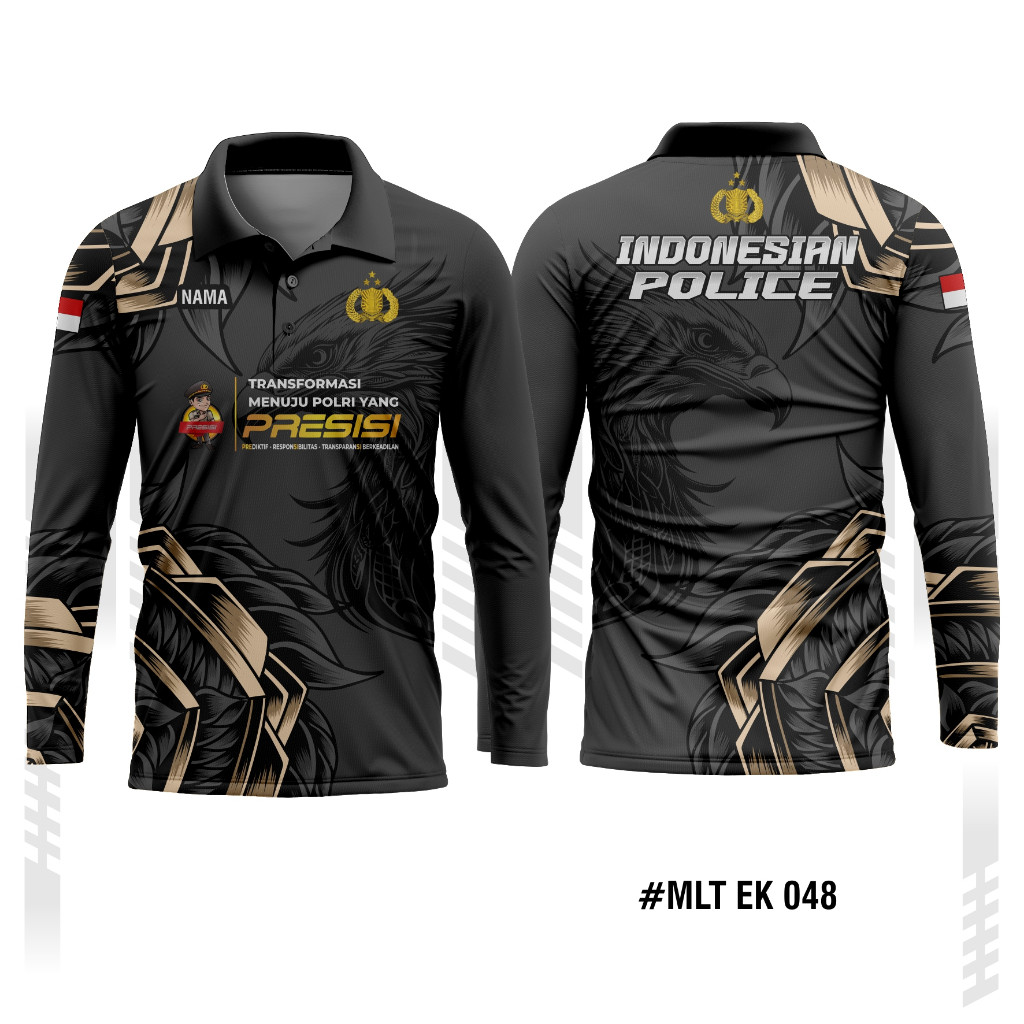 LA81WL CITROTEES Jersey Polisi | Jersey Indonesian Police Full Printing Premium  Ek048-049