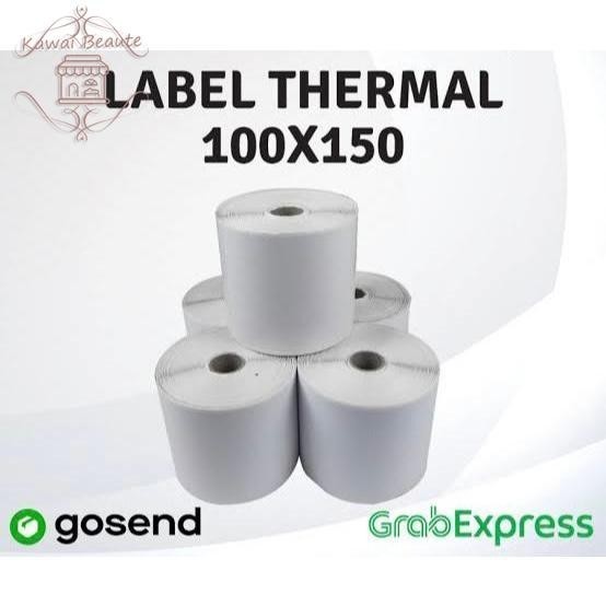 

STICKER THERMAL LABEL 100X150 MM isi 250 LEMBAR A6 KERTAS RESI