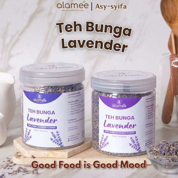 

TEH BUNGA LAVENDER INSOMNIA TEA ORGANIK KEMASAN TOPLES 60GR KERING DRIED FLOWER ANXIENTY CEMAS KECEMASAN ALAMI