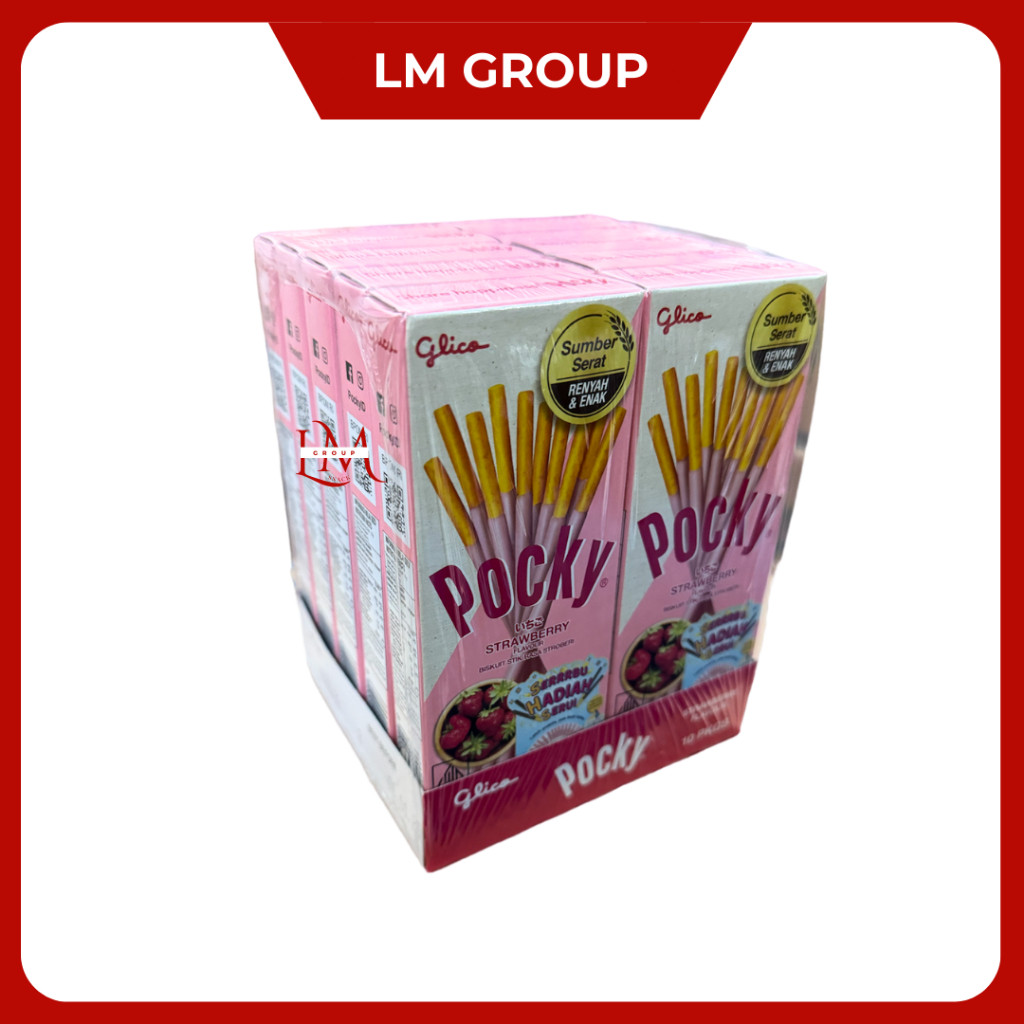 

[1 PAK] Pocky Minipack Rasa Stroberi/Cookies&Cream/Cokelat isi 10 pcs @20gr