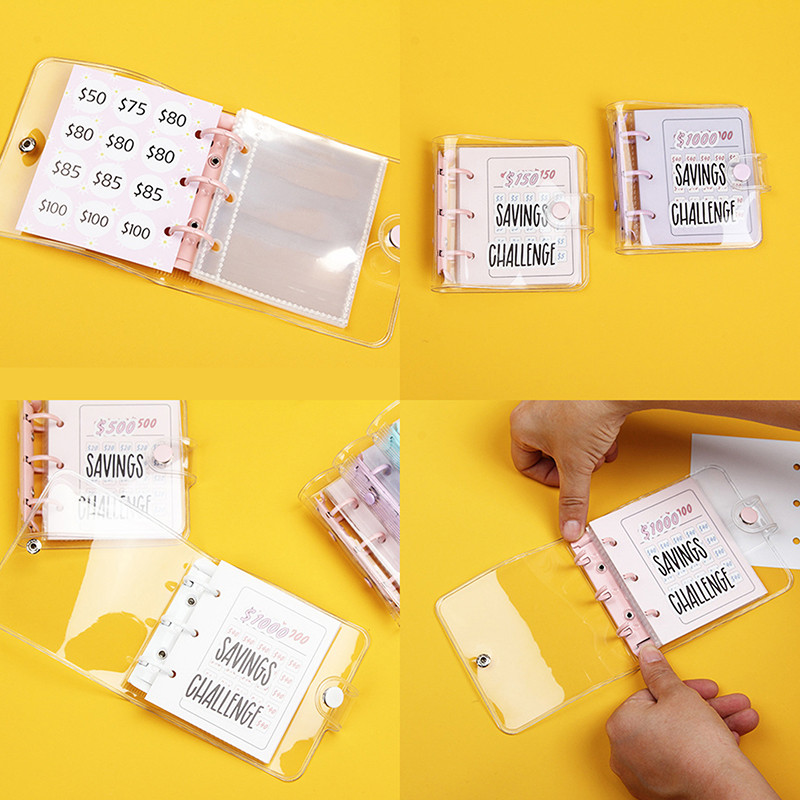 

Mini Binder Savings Challenge Mini $300 500 1000 2100 Saving Binder Envelope Challenge Loose-Leaf Binder Money Organizer Planner