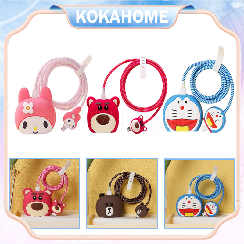 set pelindung kabel 4 in 1 set/pelindung kabel charger/set cover charger /set pelindung pengisi daya