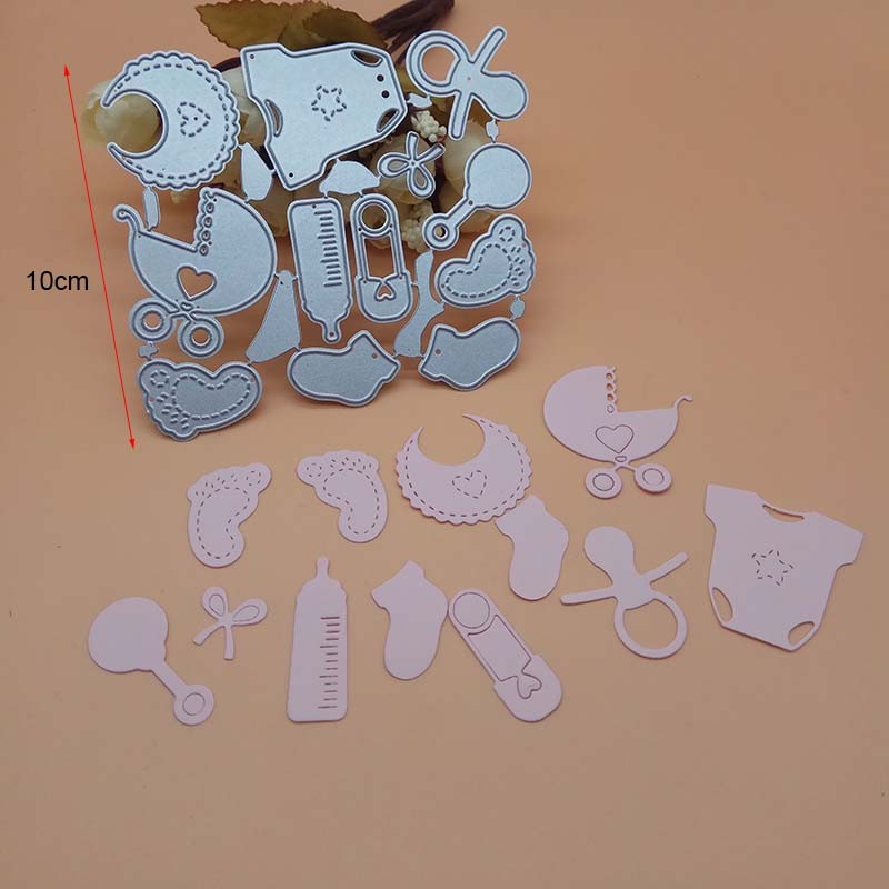 

12 PCS/Set Cute Baby Suit Chrildren's Day Metal Cutting Dies Knife mold cutter DIY Scrapbook Paper Photo Craft Template Dies
