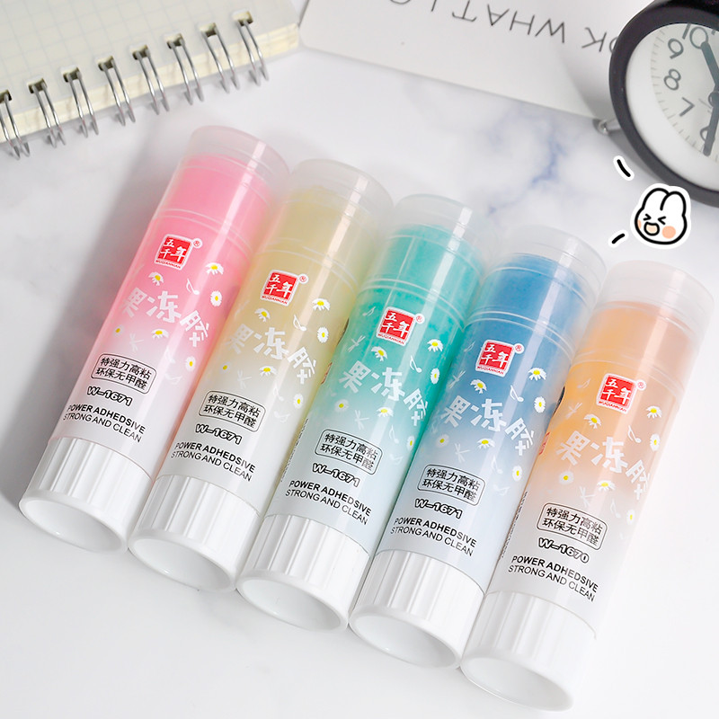 

9g WQN Jelly Color Solid Glue Stick School Office Supply ACR Adhesive Child Student Bonding Paper Crafts Tool Stationery Gift