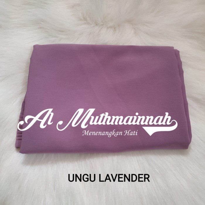 ✨TERLARIS - FRENCH KHIMAR SYAR'I BAHAN WOLFIS PREMIUM ADEM XXL BS BUAT SHOLAT - Ungu Lavender
