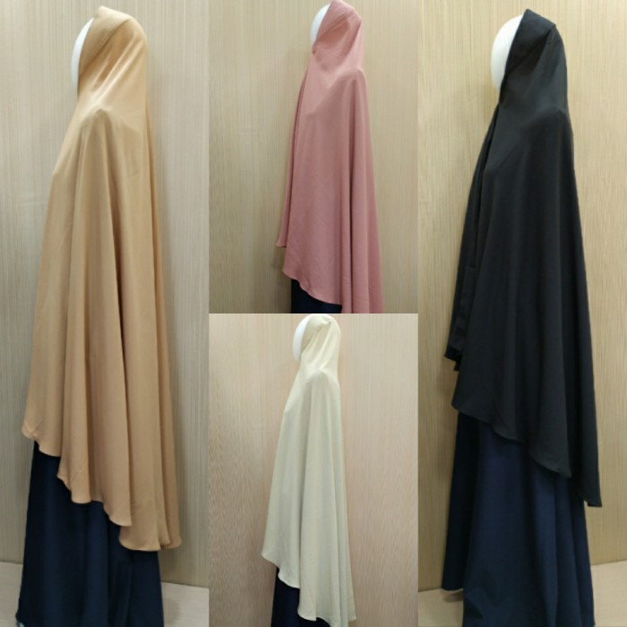 ✨TERLARIS - Hijab Wollycrepe Softpad Antem Syari XL dan XXL Jumbo Part 1 - Hijau Mint, XL