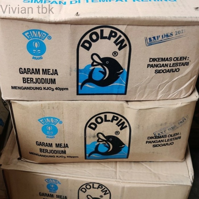 

vv Garam Dolpin 1 kg per dus isi 12 GROSIR Gojek Only