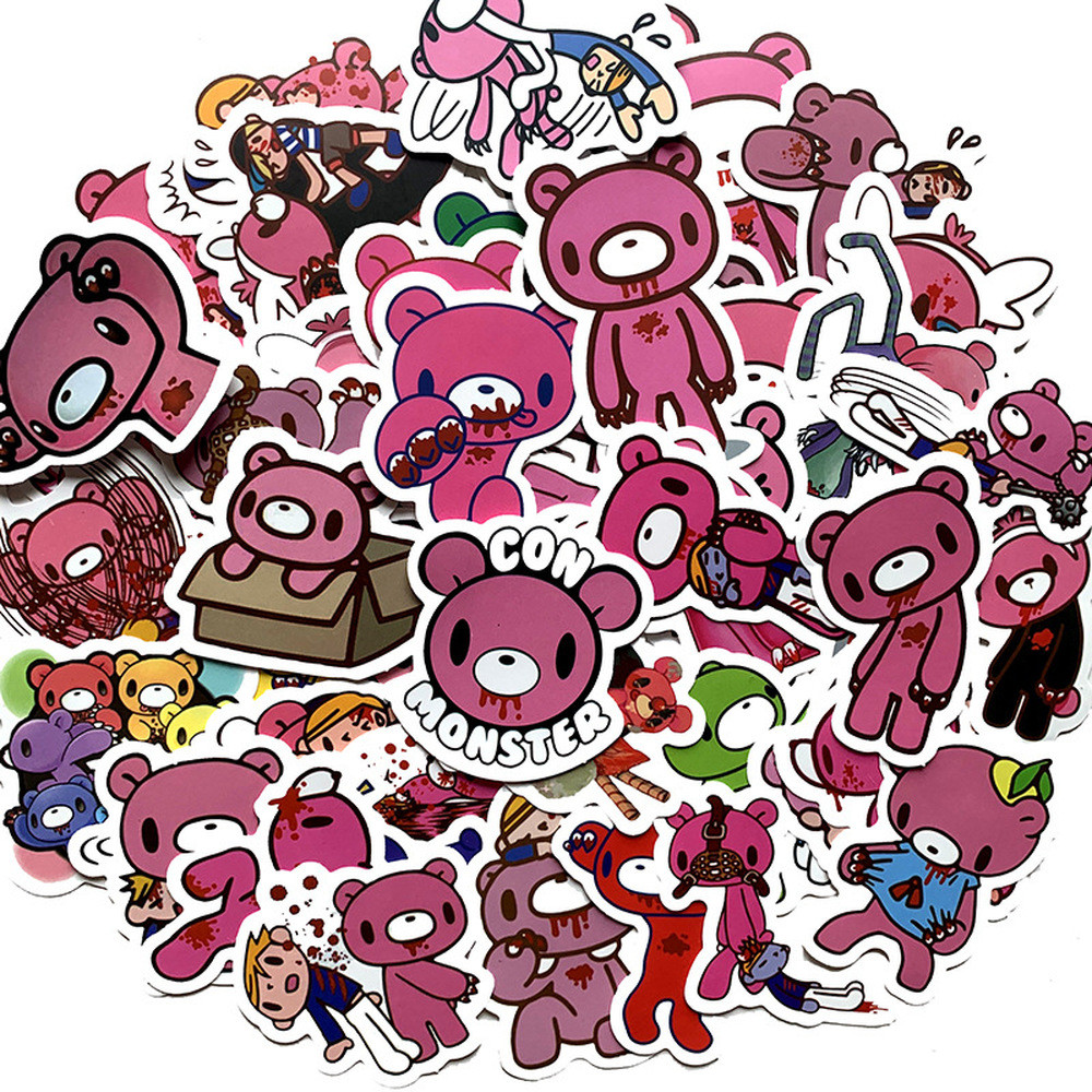 

50PCS Angry Bears Stickers Anime Stickers For Laptop Luggage Motorcycle Phone Skateboard For Kids Pegatinas