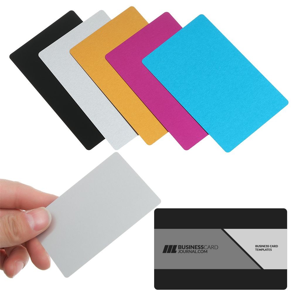 

50Pcs/Set Portable Metal Business Card Aluminum Blank Laser Engraving Cards Special Logo Printing Customizable Office Supplies