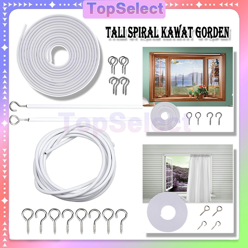 Tali Kawat Spiral / Kawat Spiral Untuk Gorden Serut /Tali Kawat Gordeng Elastis / Kawat Spiral Korde