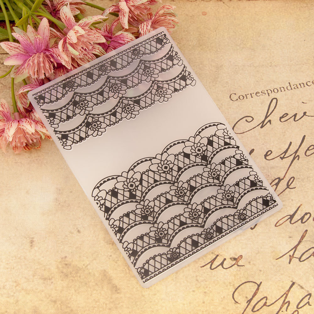 

Embossing Folders for Card Making, Fence Background Plastic Embossing Machine Template Paper Card Mold for Photo Album DIY EM240