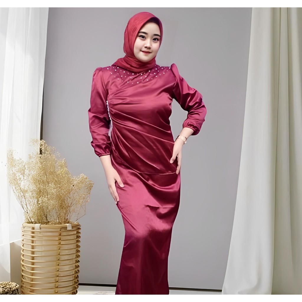 Vina Dress Kondangan Viral By Halo Erka Gaun Kondangan Rok Duyung Baju Pesta Bridesmaind Moderen Dre