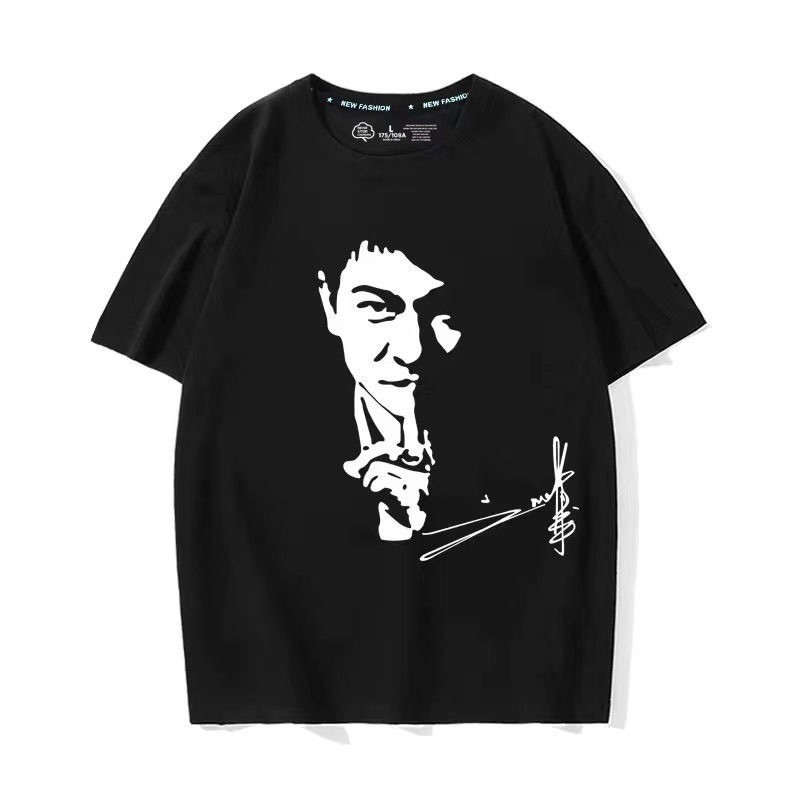 【COD】100% katun 2024 Andy Lau Tour kaos vintage reggae tshirt baju kaos pria cotton kaos Color Pop T