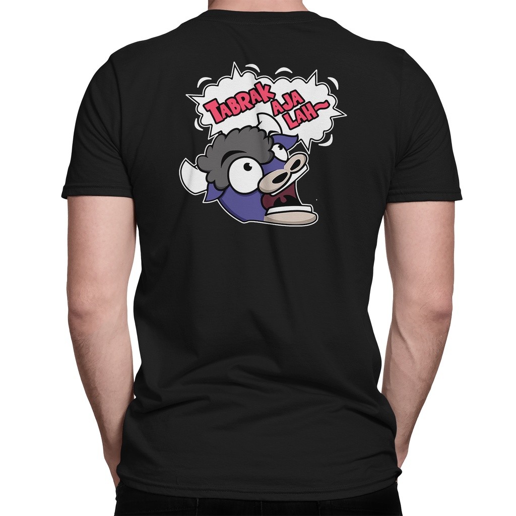 Kaos EMOTE TABRAK AJA LAH Mobile Legends Emot ML MLBB Legends Lengan Pendek Hitam Combed 30S