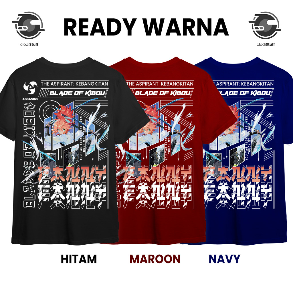 Kaos FANNY SKIN ASPIRANTS Assassin Mobile Legends MLBB Lengan Pendek Hitam Combed 30s Pria Wanita