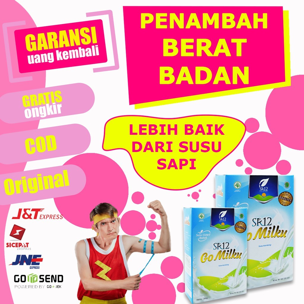 

SUSU PENGGEMUK BADAN ANAK DAN DEWASA - PENAMBAH BERAT BADAN ANAK SUSU KAMBING GOMILKU SR12 200g 600g