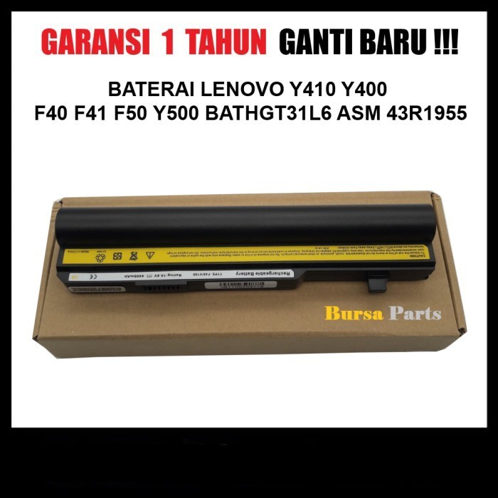 Baterai Lenovo IdeaPad Y400 Y400N Y400P Y410 Y490 L11S6R01black .
