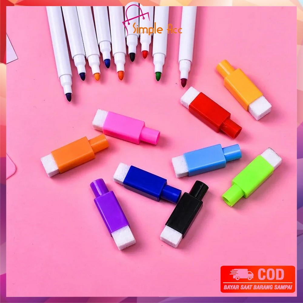 

DO-A27 Spidol Mini Magnet Papan Tulis White Board Dengan Penghapus / Sepidol Warna Warni Wipe And Clean Kecil