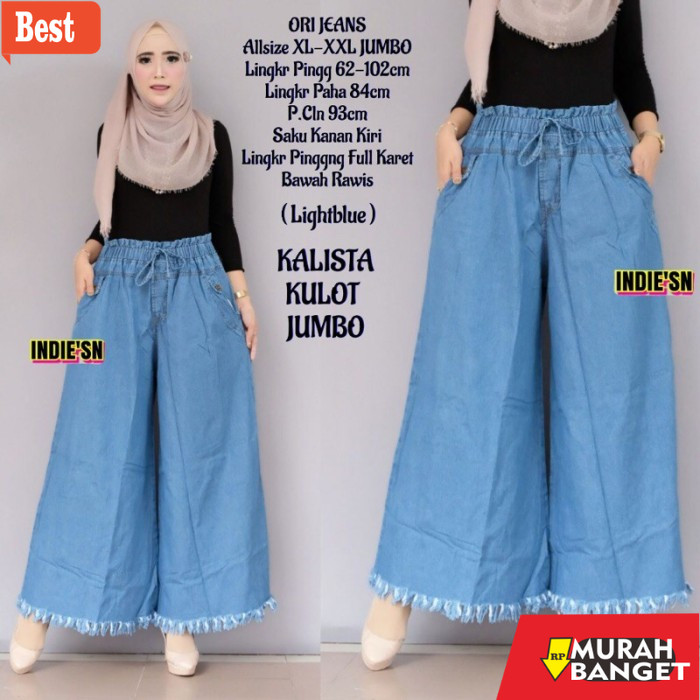celana kulot wanita terbaru CELANA KULOT RAWIS JEANS JUMBO / KULOT JEANS RAWIS WANITA / KULOT JEANS 