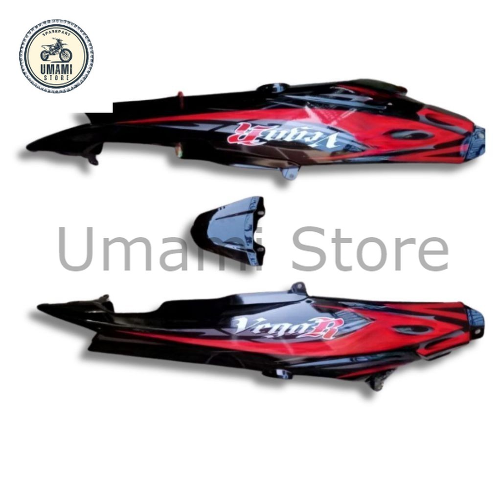 cover body samping belakang Yamaha Vega R new + striker merah Presisi Terbatas
