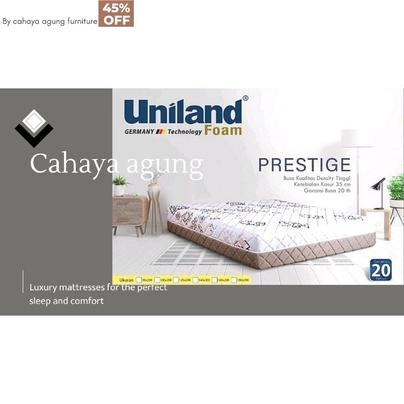 kasur busa uniland prestige tebal 35 cm by uniland