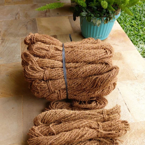 1 roll tali tambang sabut kelapa cocofiber kualitas ekspor 5mm/ tambang sabut kelapa/ tali sabut kel