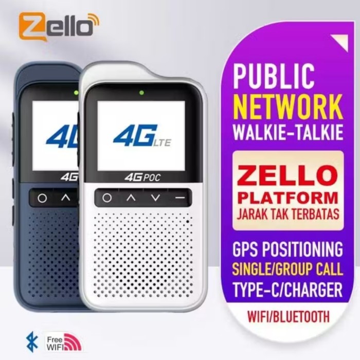 TEXAS C8 Biru HT PoC Zello 4G LTE Murah