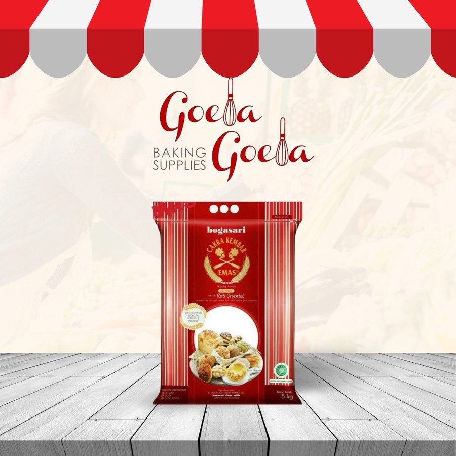 

Tepung Cakra Kembar Emas Bogasari Premium Oriental 5kg