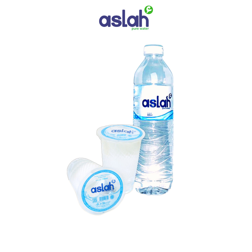 

Aslah - Air Mineral 600ml + 2 Gelas 220ml