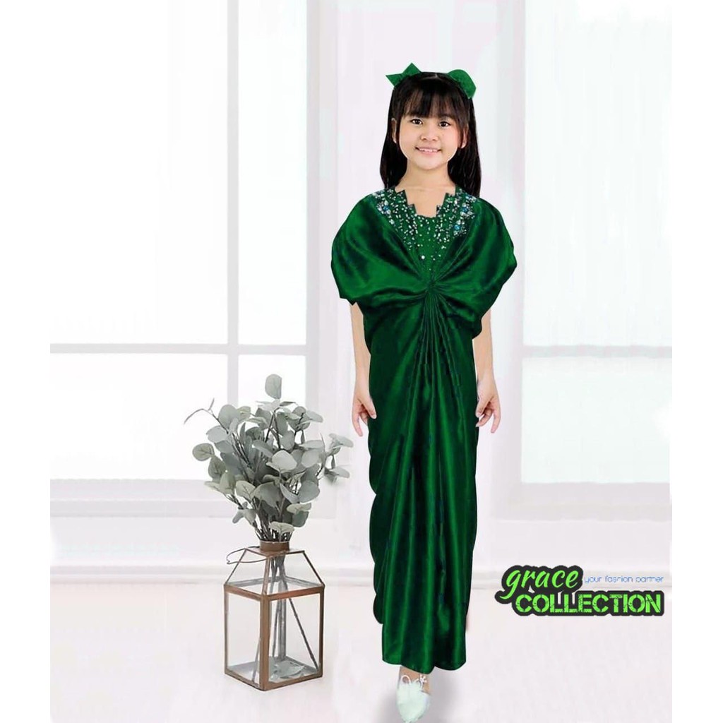 GRAC3COLL KAFTAN ANAK HAZIQA 9-14TAHUN / BAJU MUSLIM ANAK / GAMIS ANAK PEREMPUAN / KAFTAN ANAK REMAJ