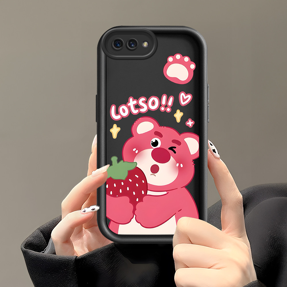 Casing Hp Untuk OPPO A5 A3S A12E Phone Case Cesing Soft Cover Cute Lotso 2213 Mode Kesing Cream Cass