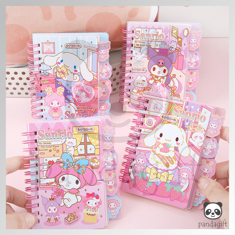 

Notebook Ring Buku Diary Aesthetic Buku Catatan Coil Book Sanrio Kuromi Melody Monroll 80 LEMBAR- GG0455
