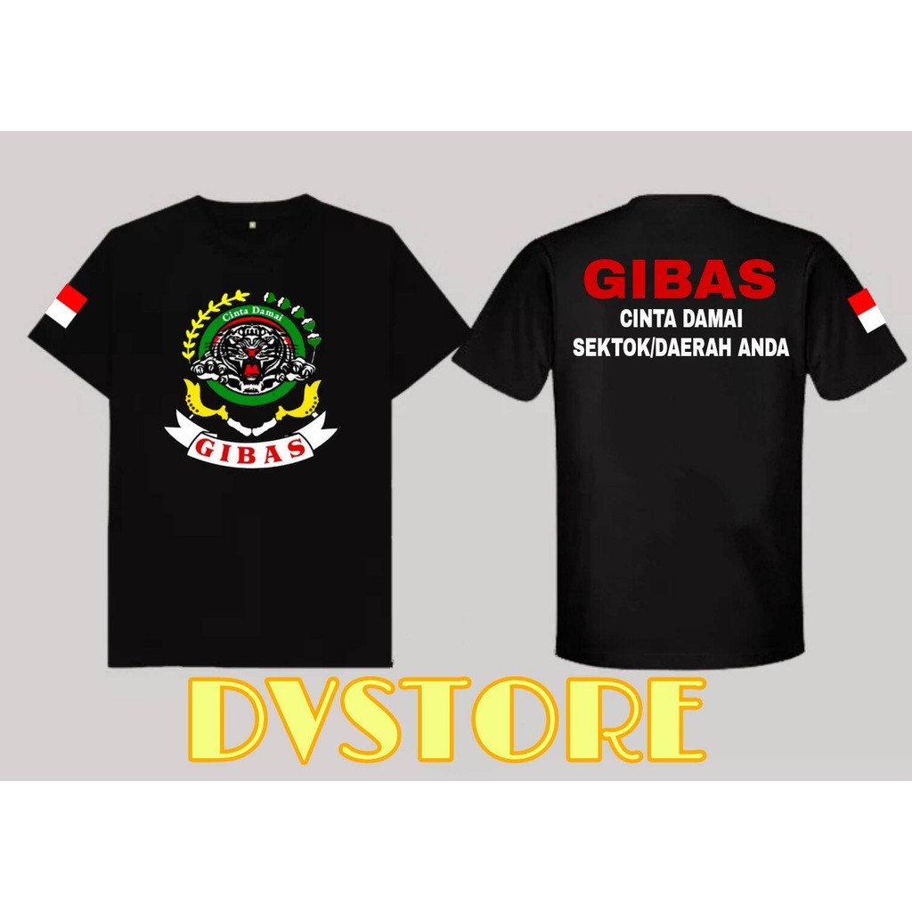 Kaos Ormas GIBAS//Kastem Nama Sektor Daerah Anda//Baju Ormas//T-shirt Ormas Gibas//Atribut Ormas Gib