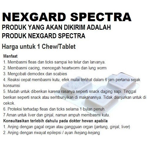 Obat Kutu Anjing Nexgard Harga 1 tablet