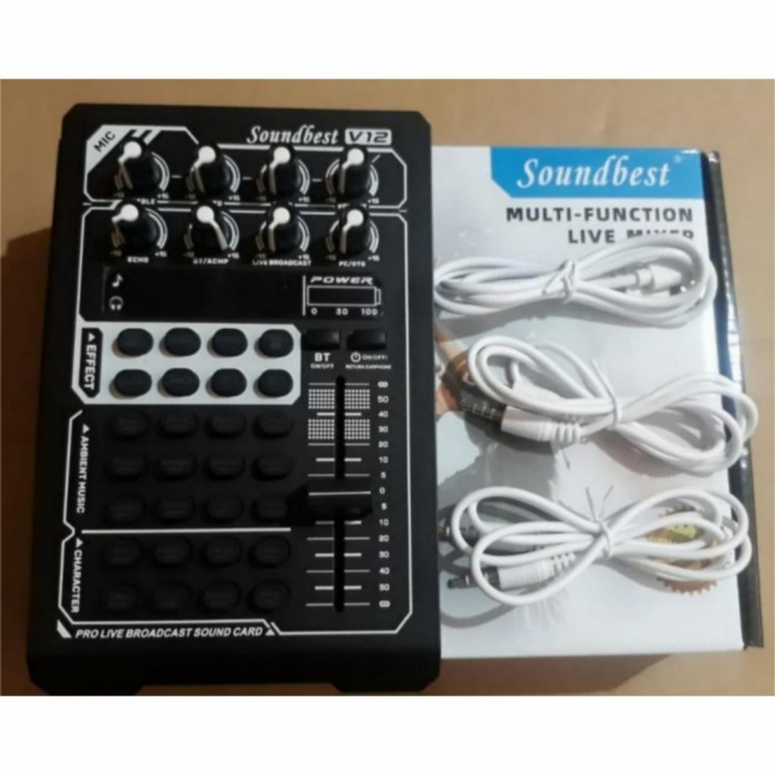 AGEN SOUNDCARD SOUNDBEST V12 LIVE MIXER STREAMING YOUTUBE BIGO LIVE