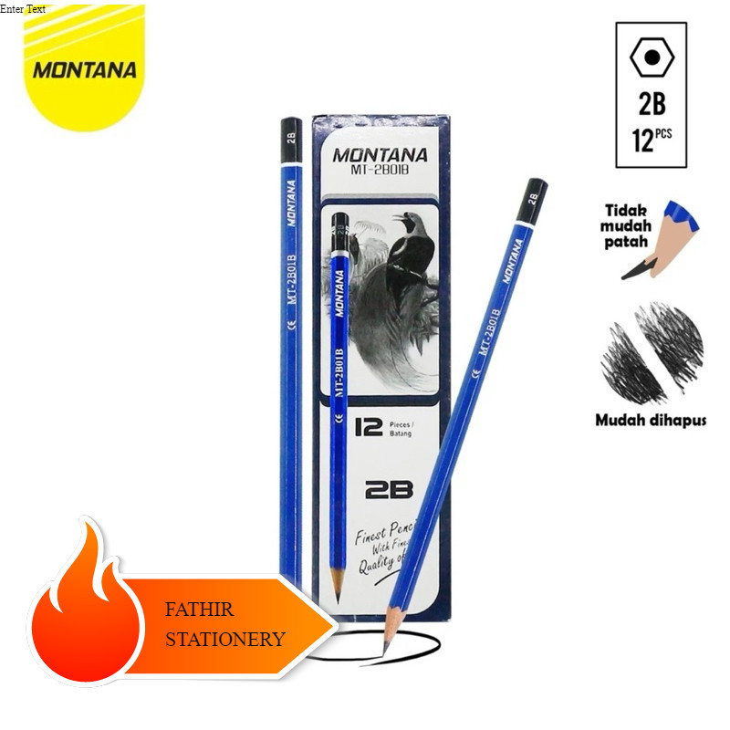 

PENSIL MONTANA MT2B01-B / 2B ISI 12 PCS / PACK