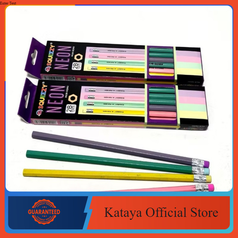 Pencil 2B SQUEEZY NEON PK2B-SQ302 ISI12 PCS