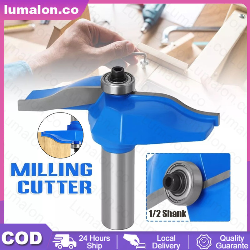 【COD】1/2 Shank Kepala Pemotong Kayu Jenis Pemotong Pintu Kabinet Mata Router Profil Panel Pintu Rais