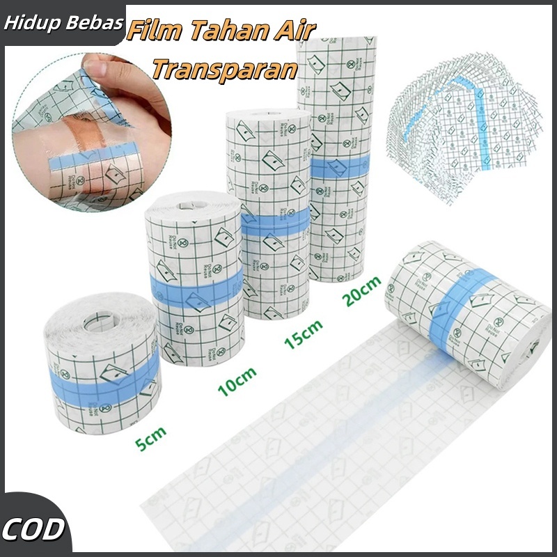 10M Tranparent Film Dressing Roll / Pita Medis Anti Air / Tahan Air Luka Plester / Perban Medis Film