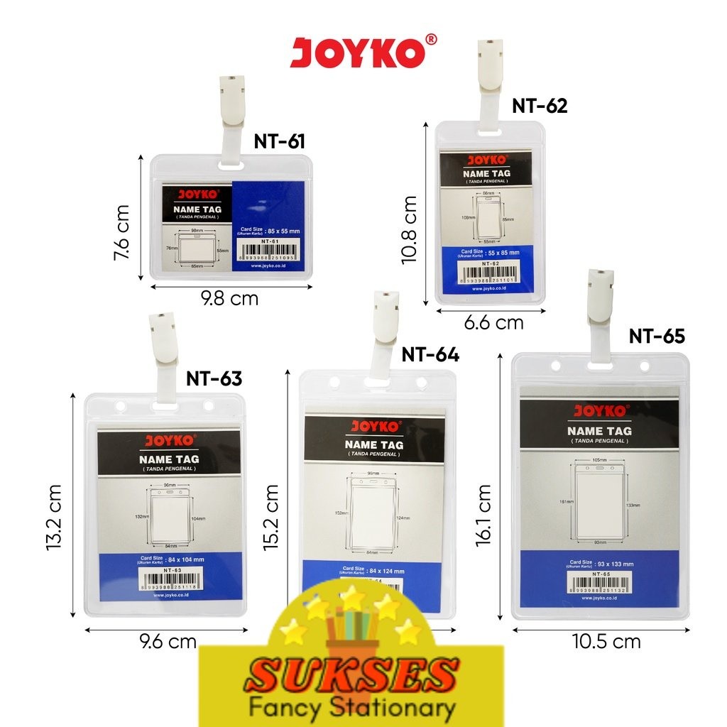 

Name Tag Tanda Pengenal Gantungan Kartu Nama Joyko NT-61 ~ 65