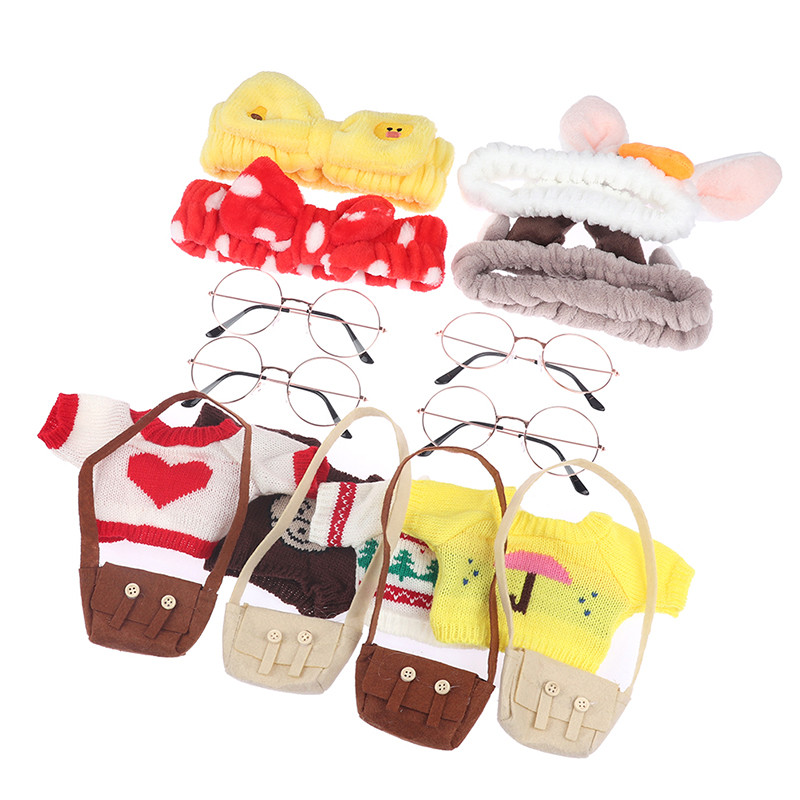 4Pcs 30cm Lalafanfan Duck Toy Clothes Set Plush Toys Cartoon Lalafanfan Duck Clothes For Duck 30CM S