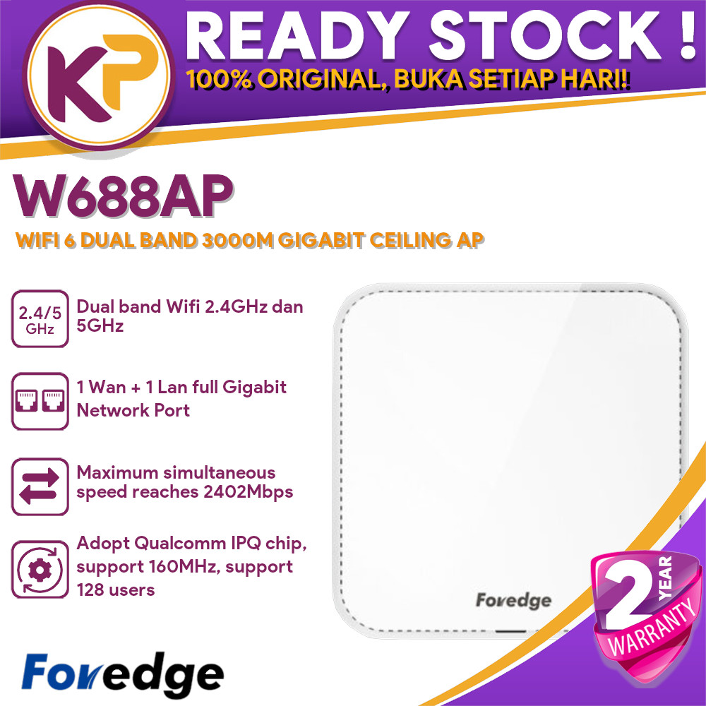FOREDGE W688AP WIFI 6 DUAL BAND 3000M GIGABIT CEILING AP