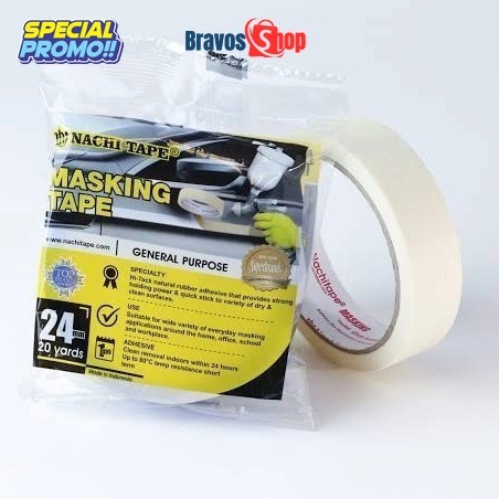 

Nachi Masking Tape 1 Inch / Lakban Kertas Nachi 24mm