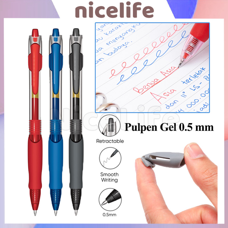 

Pulpen Gel Ink 0.5mm / Pena Gel / Pen Pencet Tinta Cair
