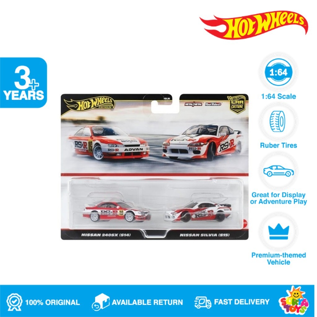 Hot Wheels Twinpack Nissan 240SX S14 Nissan Silvia S15 RSR Sport Service