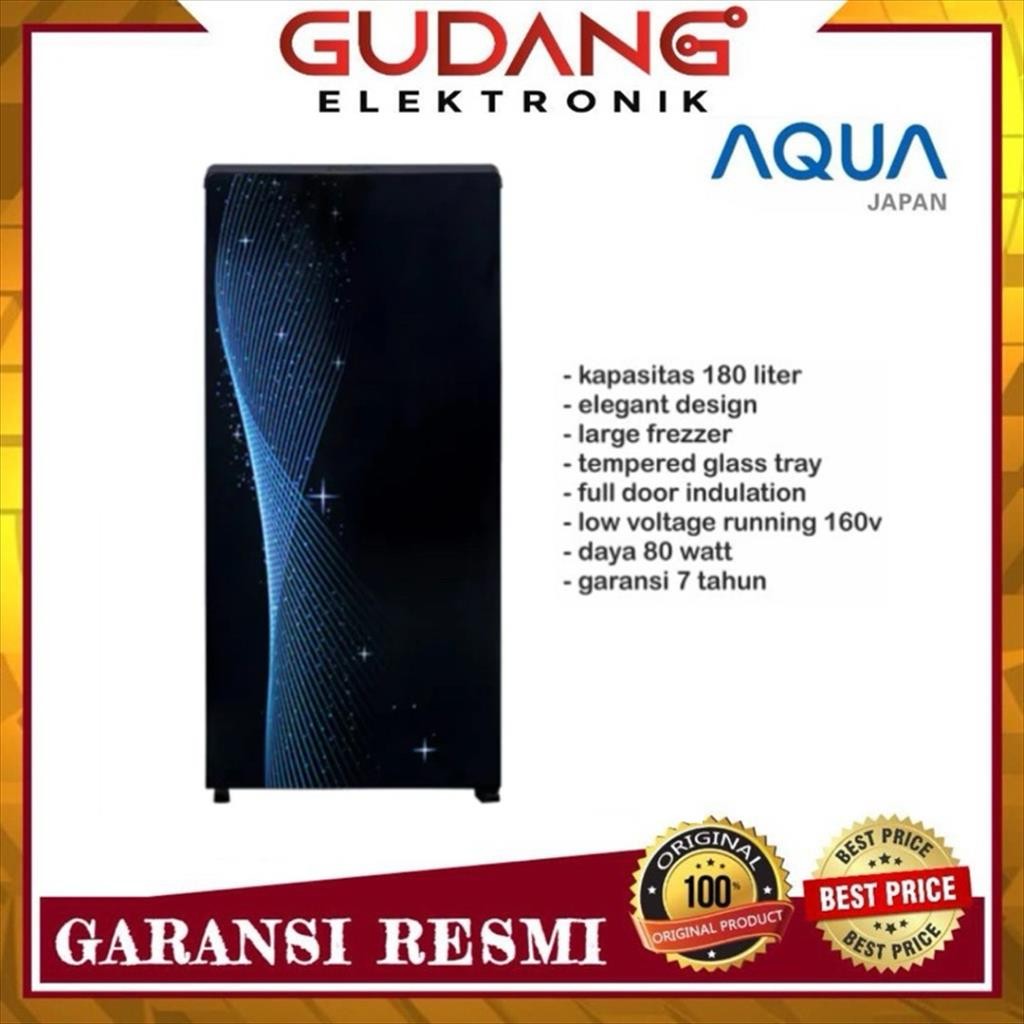 LEMARI ES 1 PINTU AQUA 180 LITER AQRD-225MSB/MSG KULKAS AQUA AQRD 225 MSB 225 MSG