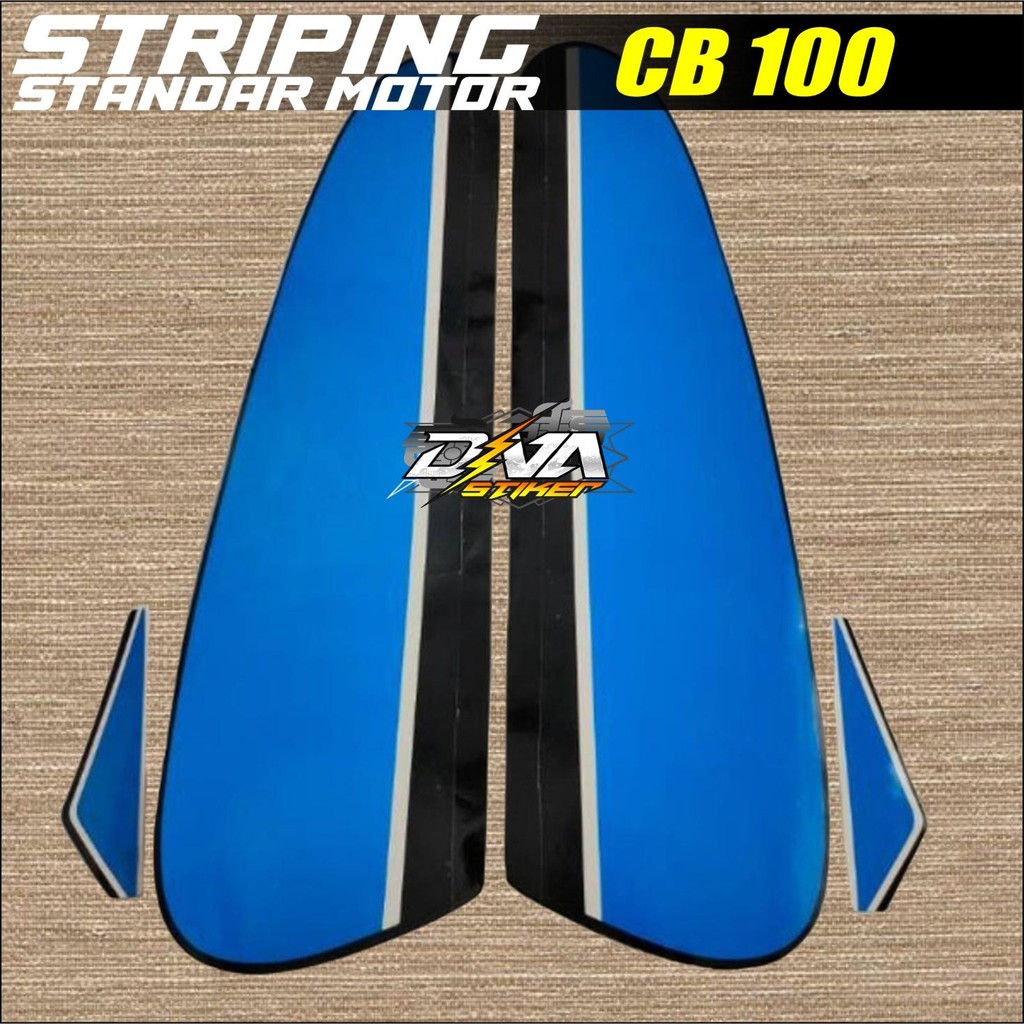 STRIPING CB JADUL HONDA CB100 DILAN BIRU HITAM VARIASI CB